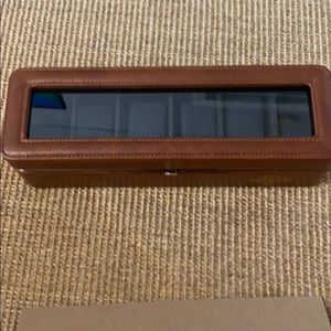 Cognac Brown Leather Watch Case